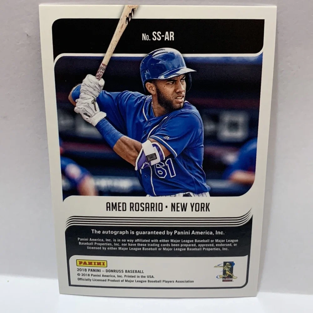 Amed Rosario NY Mets 2018 Panini Donruss Signature Series #SS-AR (002)